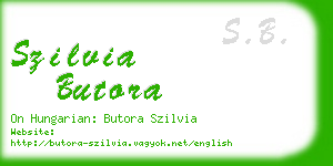 szilvia butora business card